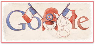 Logo Google célébrant le 14 juillet 2010 | Logo en Vue